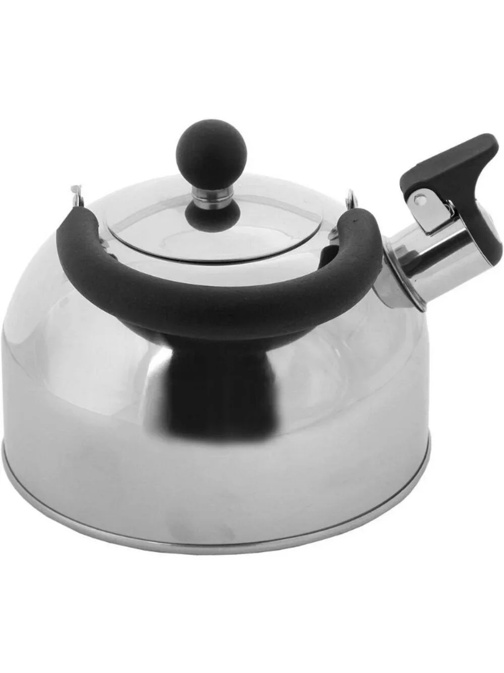 Silver Kitchen Whistling Tea Kettle 2 Quart Stainless Steel Stovetop Teapot